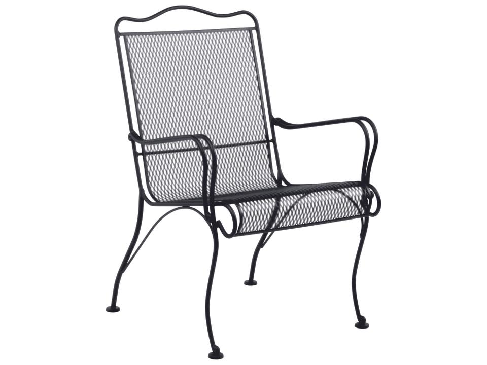 Tucson Wrought Iron High Back Outdoor Lounge Chair