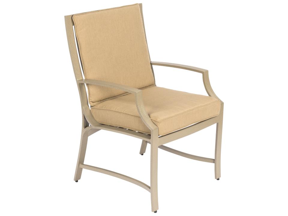 Seal Cove Cast Aluminum Dining Arm Chair with Back Cushion