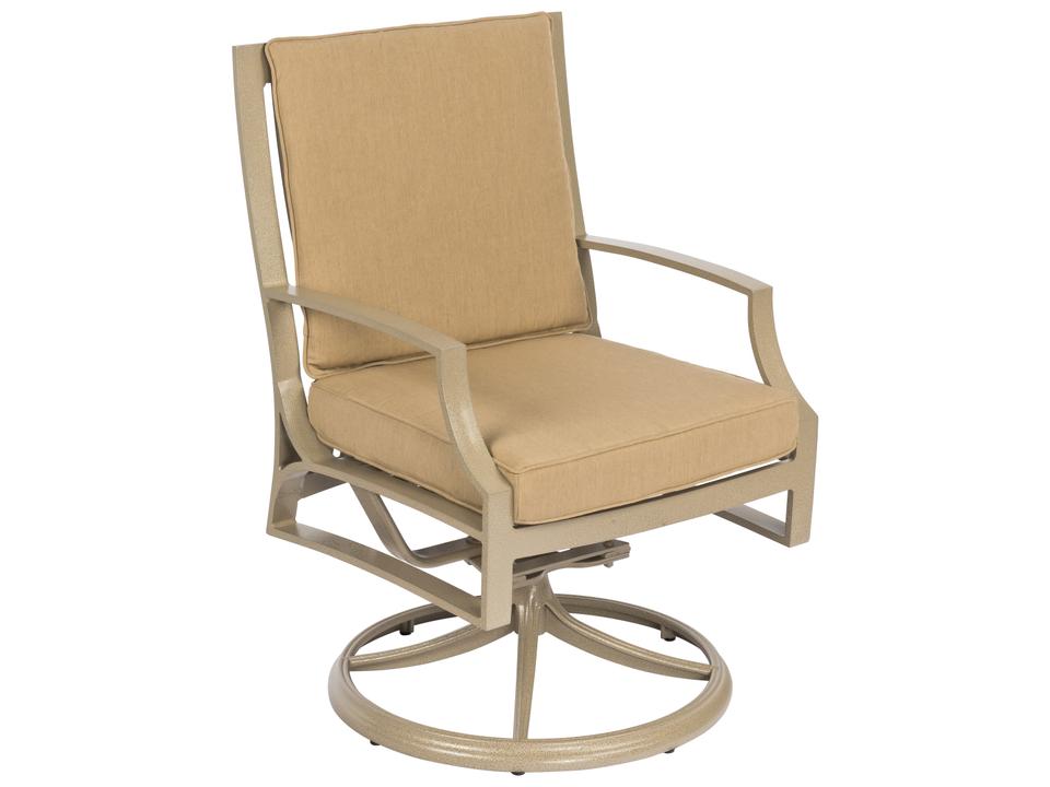 Seal Cove Swivel Dining Arm Chair with Back Cushion