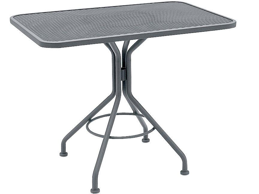 Wrought Iron Mesh Square Outdoor Patio Bistro Table