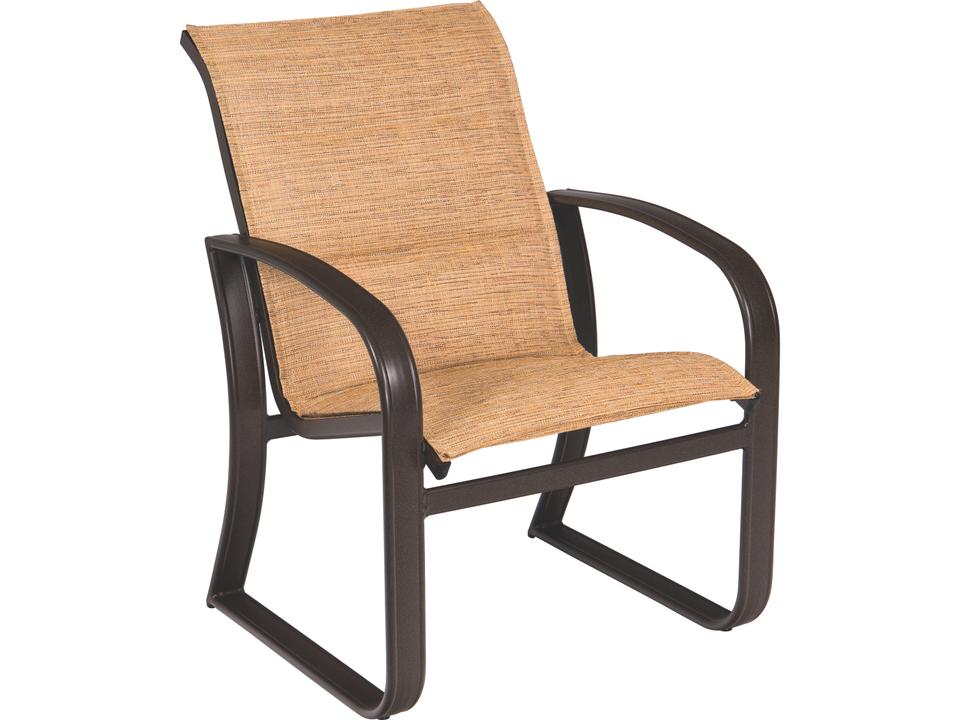 Cayman Isle Padded Sling Dining Arm Chair