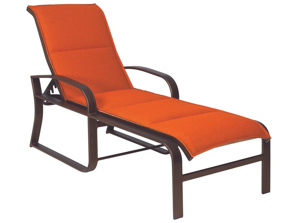 Cayman Isle Padded Sling Adjustable Outdoor Chaise Lounge