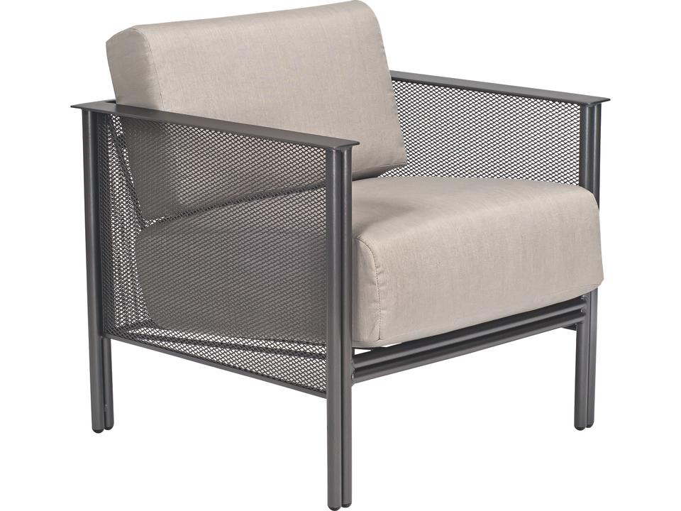 Jax Upholstered Outdoor Lounge Chair with Wrought Iron Frame