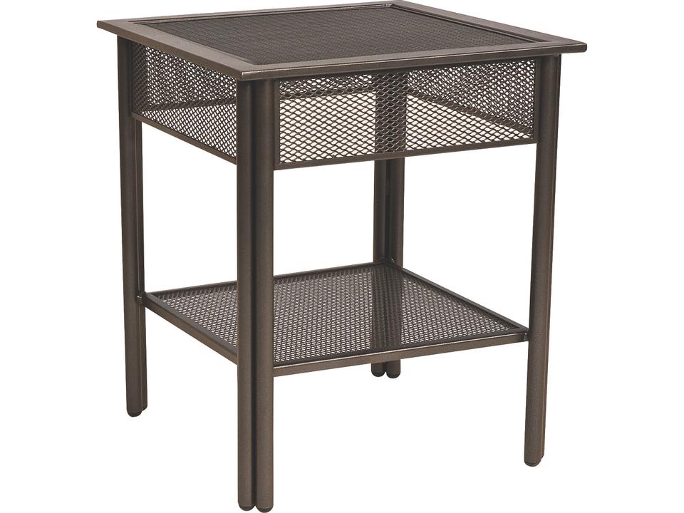 Jax Square Micro-Mesh Wrought Iron End Table