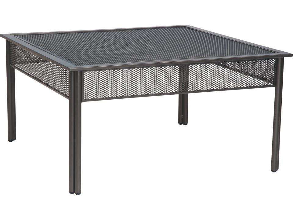 Jax Wrought Iron Square Micro Mesh Top Outdoor Coffee Table