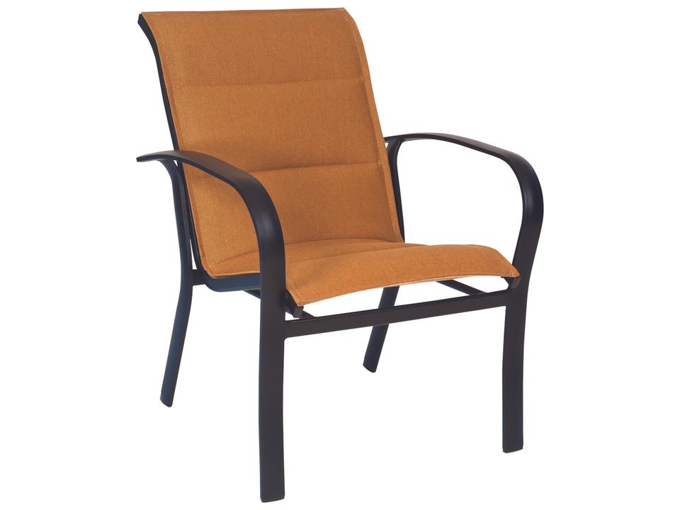 Freemont Padded Sling Outdoor Dining Armchair with Aluminum Frame