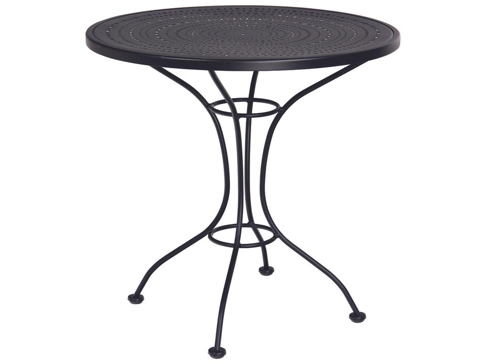Parisienne Wrought Iron Round Pattern Top Patio Bistro Table