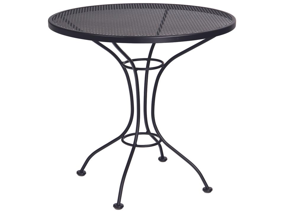 Parisienne Wrought Iron Round Mesh Top Outdoor Bistro Table