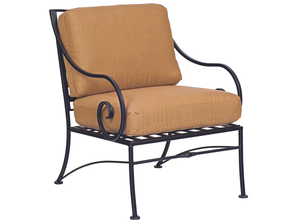Sheffield Cushion Wrought Iron Outdoor Lounge Chair