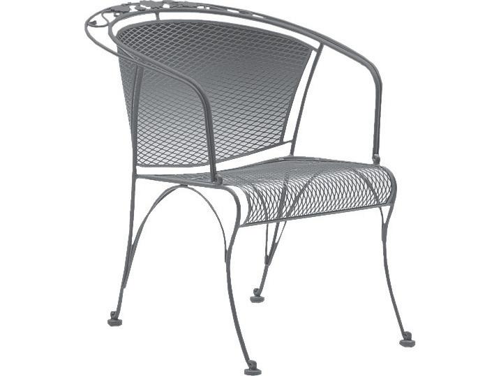 Briarwood Wrought Iron Barrel Outdoor Dining Arm Chair