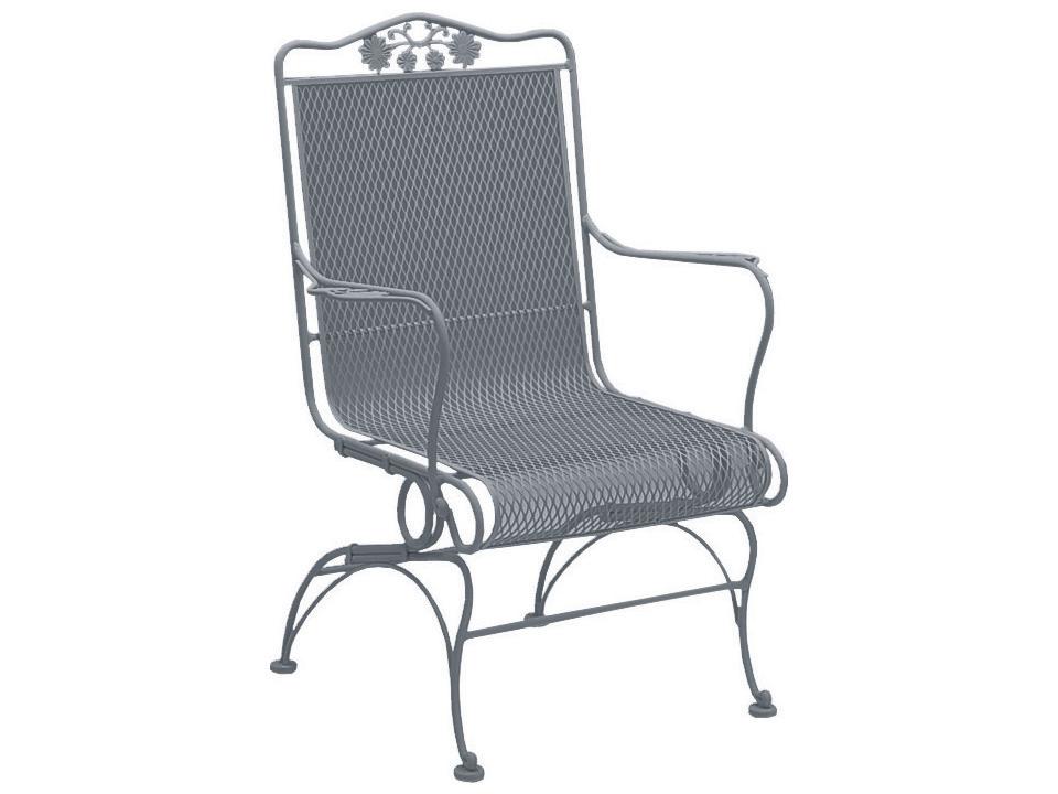 Briarwood High Back Coil Spring Outdoor Lounge Chair with Cushion