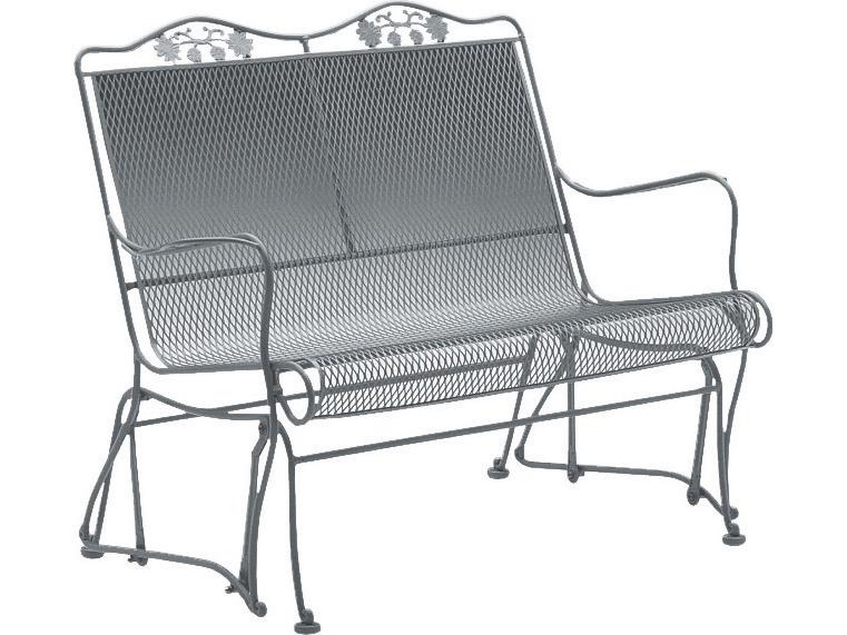 Briarwood Wrought Iron High Back Gliding Loveseat