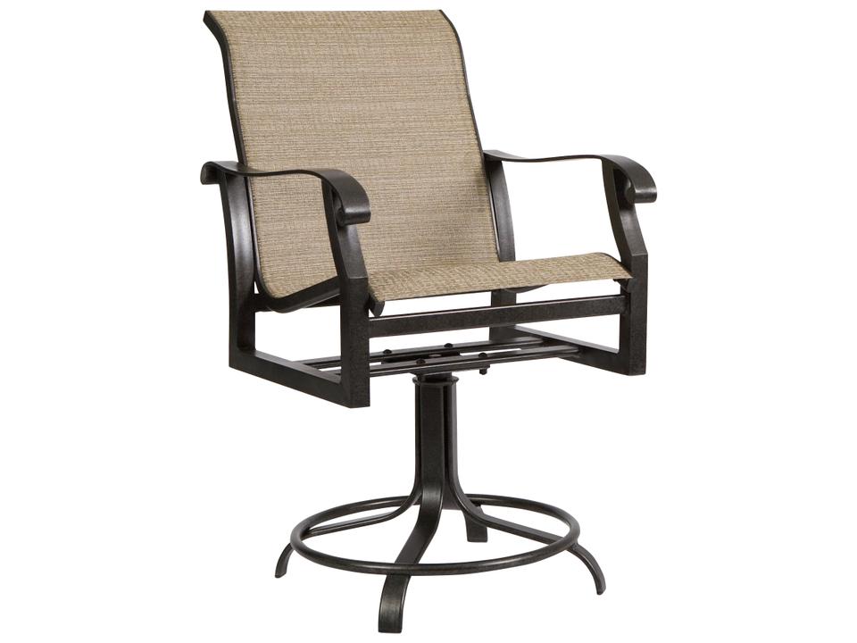 Cortland Sling Aluminum Swivel Counter Stool