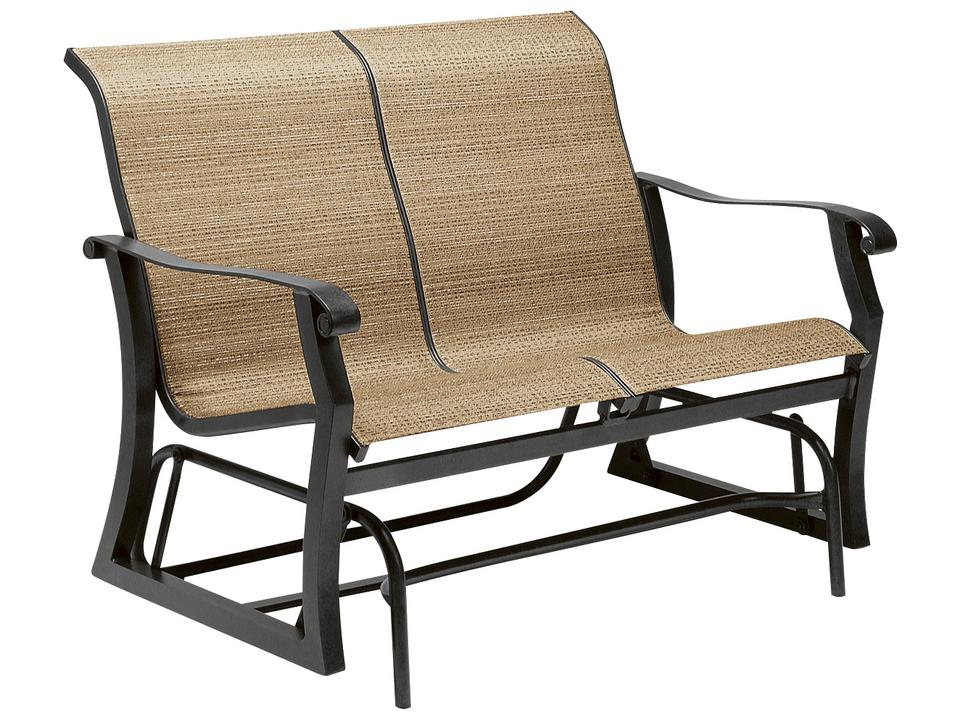 Cortland Sling Aluminum Gliding Loveseat