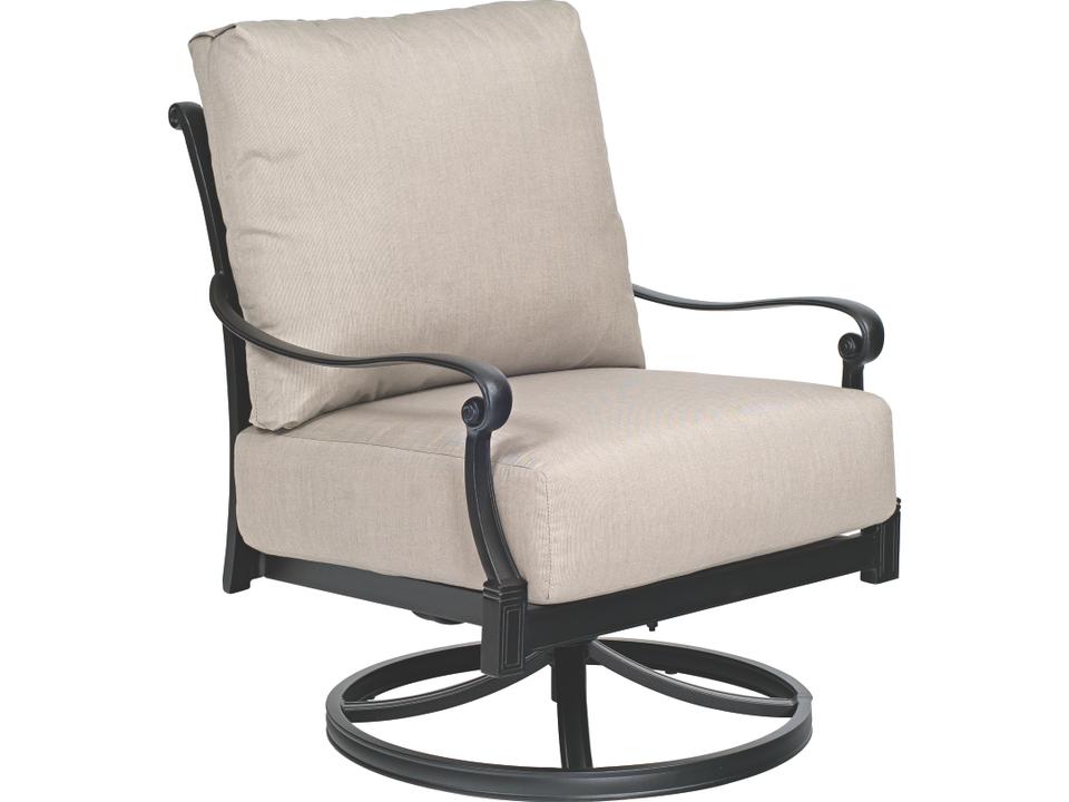 Wiltshire Cast Aluminum Swivel Rocker Patio Lounge Chair