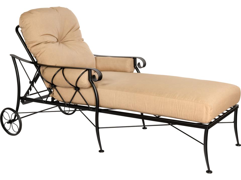 Derby Wrought Iron Adjustable Patio Chaise Lounge