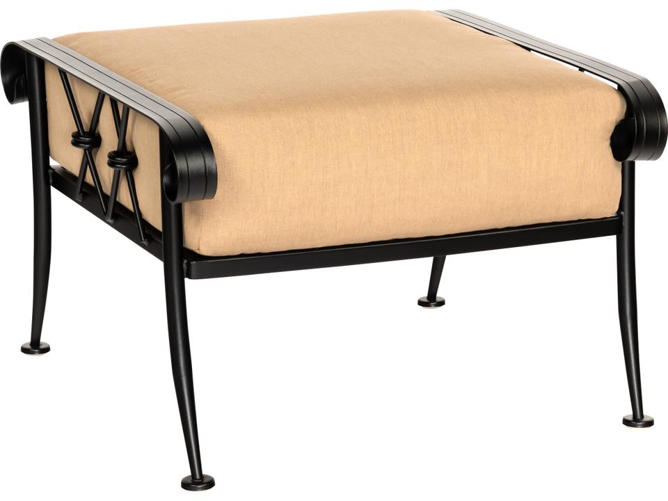 Derby Cushion Wrought Iron Ottoman