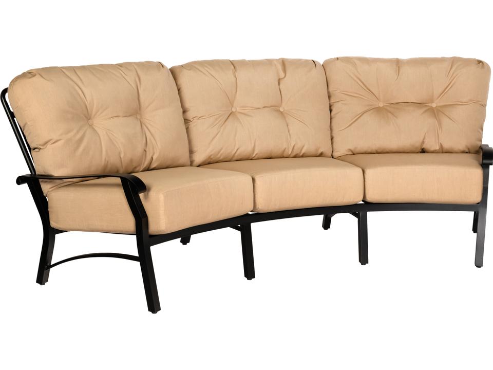 Cortland Cushion Aluminum Crescent Sofa