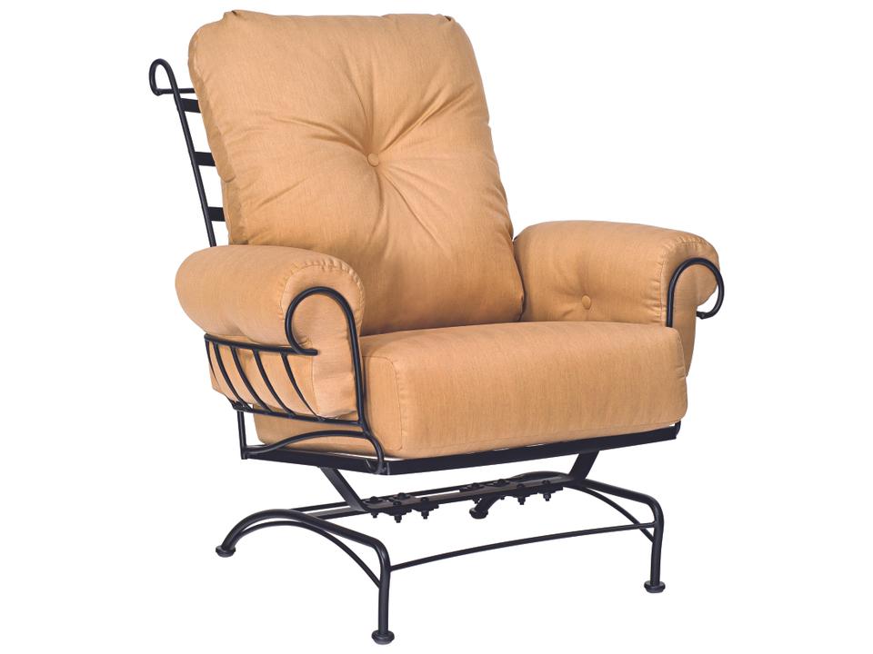 Terrace Cushion Wrought Iron Spring Patio Lounge Chair