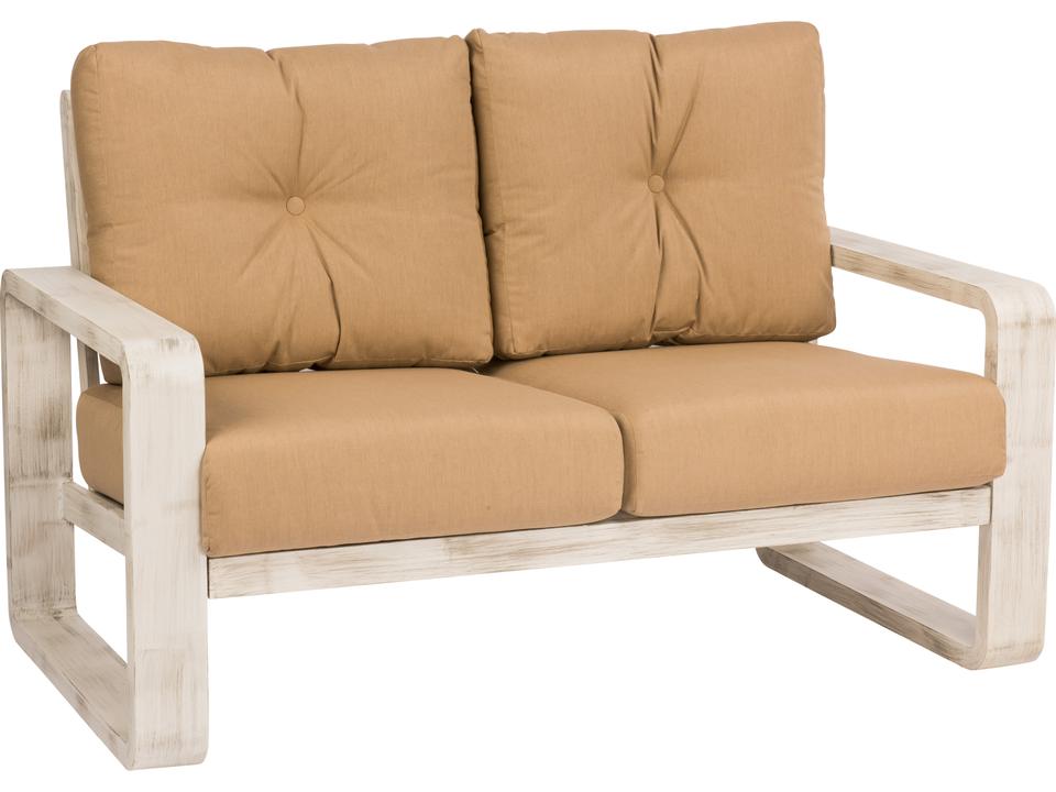 Vale Aluminum Loveseat Deep Seating Modern Outdoor