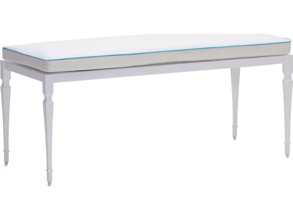 Alexa Hampton Tuoro Aluminum Patio Bench with Optional Seat Cushion