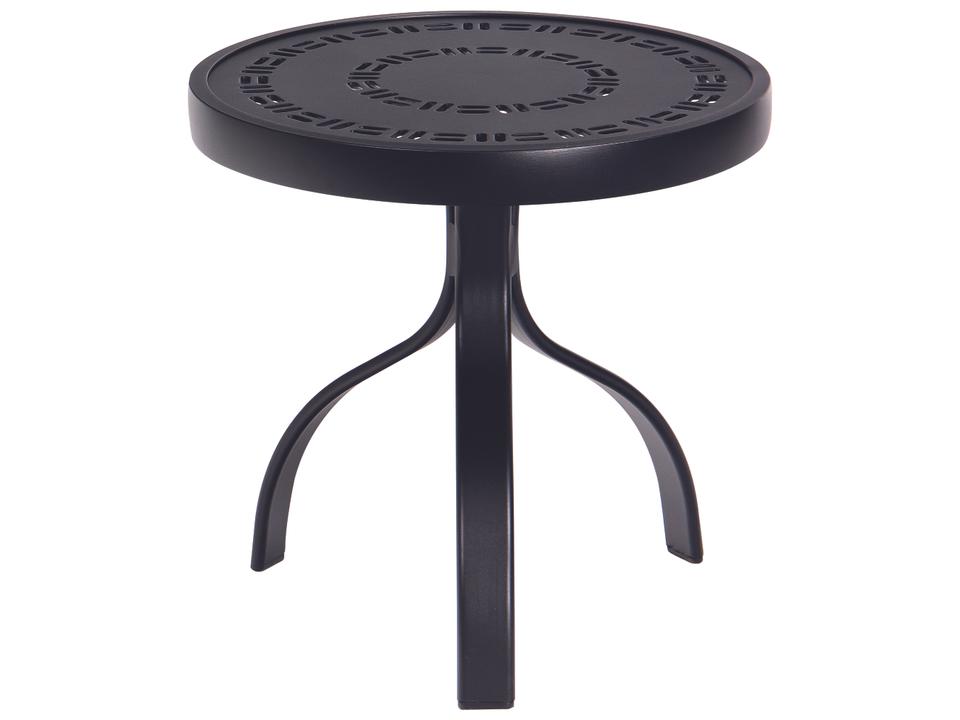 Deluxe Trellis 18-Inch Round Cast Aluminum End Table