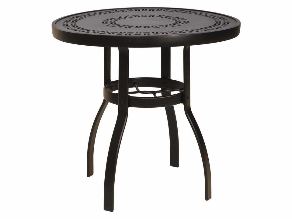 Deluxe 30-Inch Aluminum Round Trellis Top Dining Table