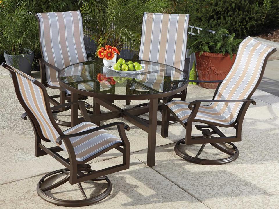 Cortland Sling Aluminum Outdoor Patio Dining Set