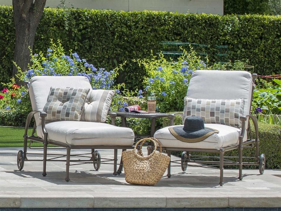 Delphi Cushion Cast Aluminum Outdoor Lounge Set