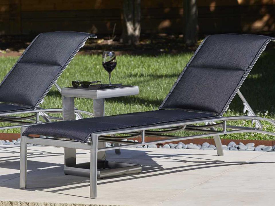 Metropolis Padded Sling Aluminum Outdoor Lounge Set