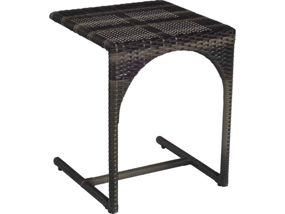 Canaveral C Outdoor End Table in Charcoal Gray Wicker