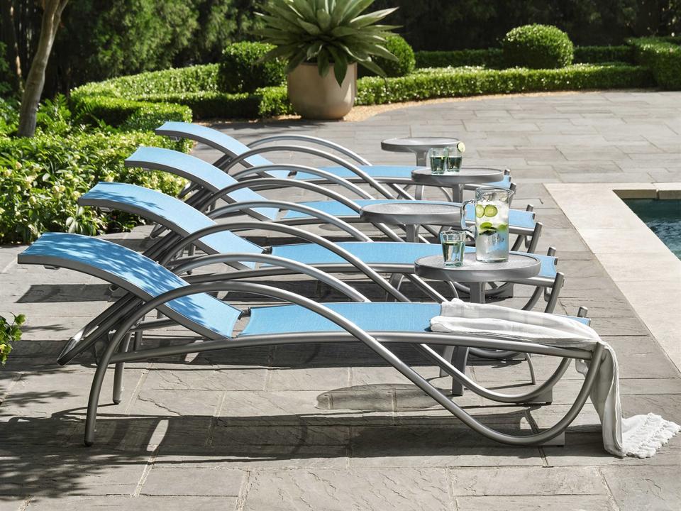 Tribeca Sling Aluminum Outdoor Patio Lounge Set