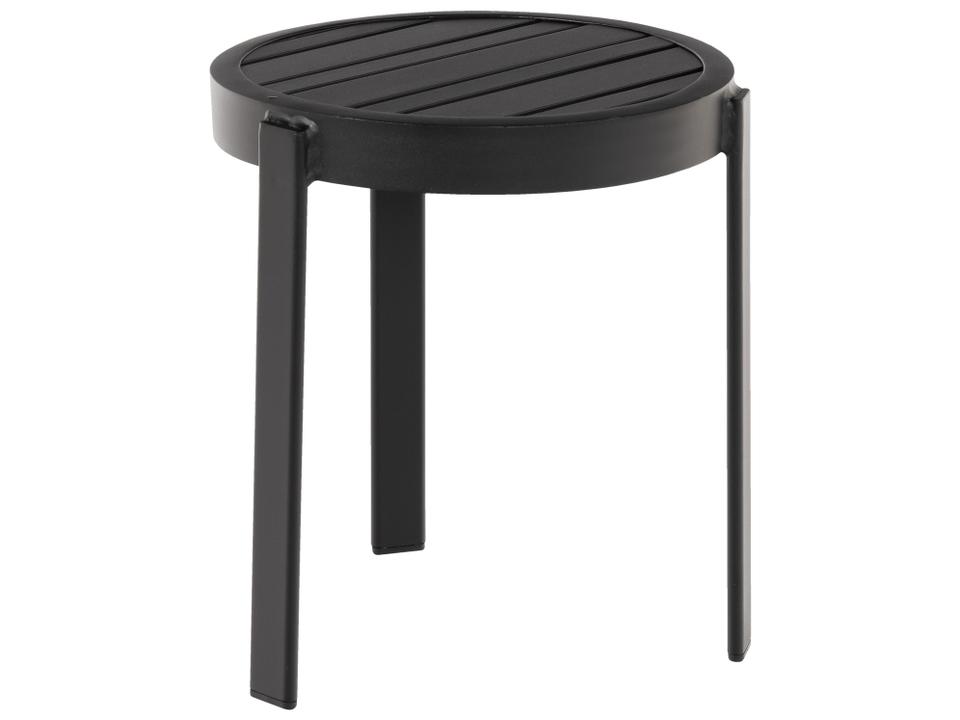 Tri-slat Aluminum Round Outdoor Patio End Table