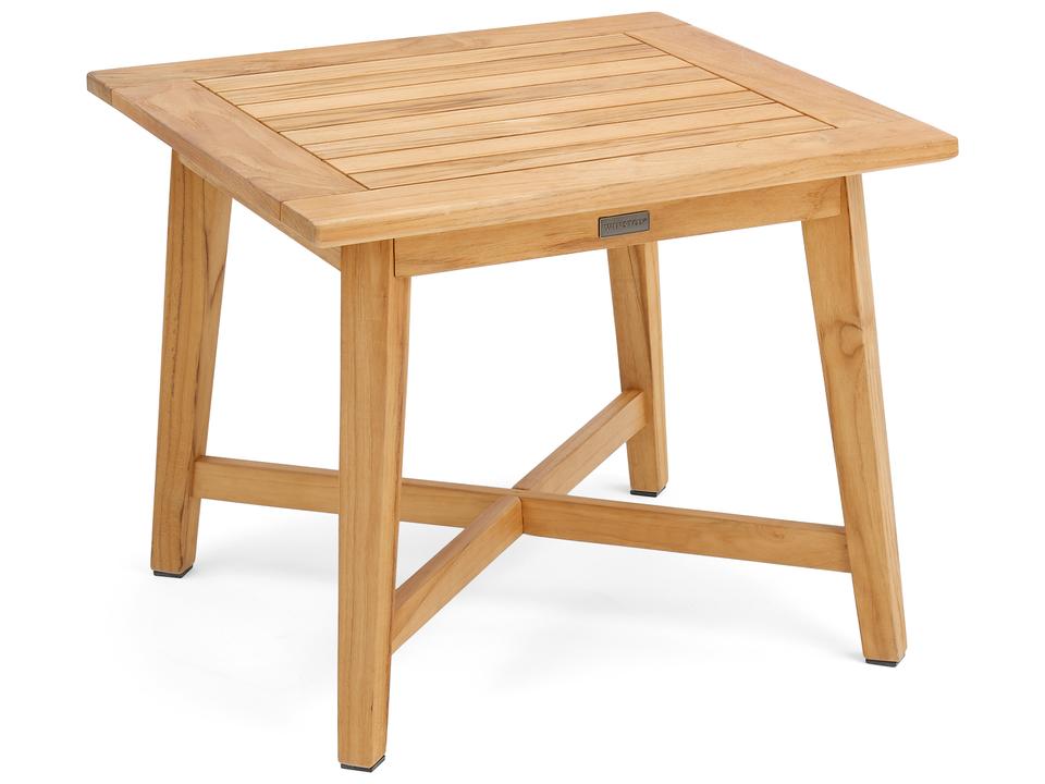 Quick Ship All-Natural Teak Square Patio Side Table