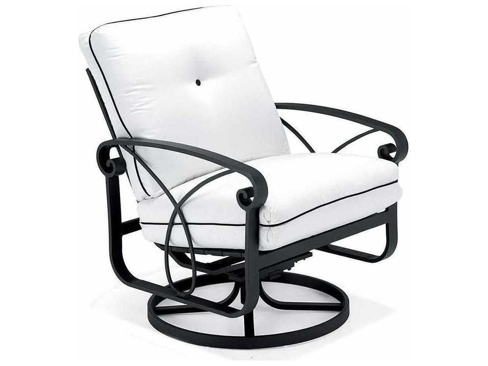 Palazzo Cushion Aluminum Arm Swivel Rocker Lounge Chair