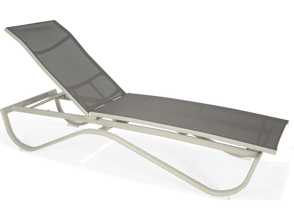 Coral Reef Sling Aluminum Stackable Chaise Lounge