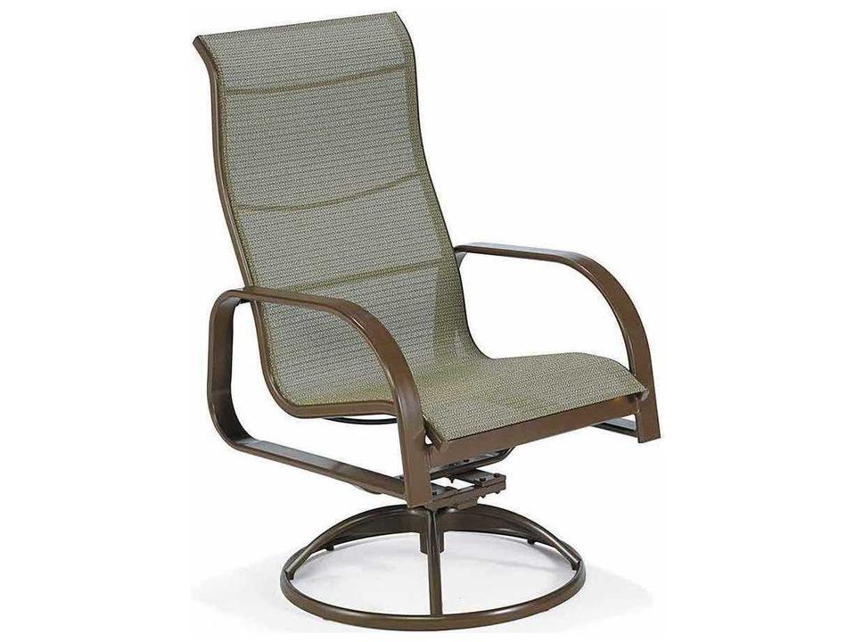 Seagrove II Sling Ultimate High Back Swivel Tilt Outdoor Dining Armchair