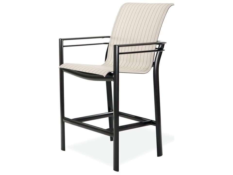 Southern Cay Sling Aluminum Arm Outdoor Bar Stool