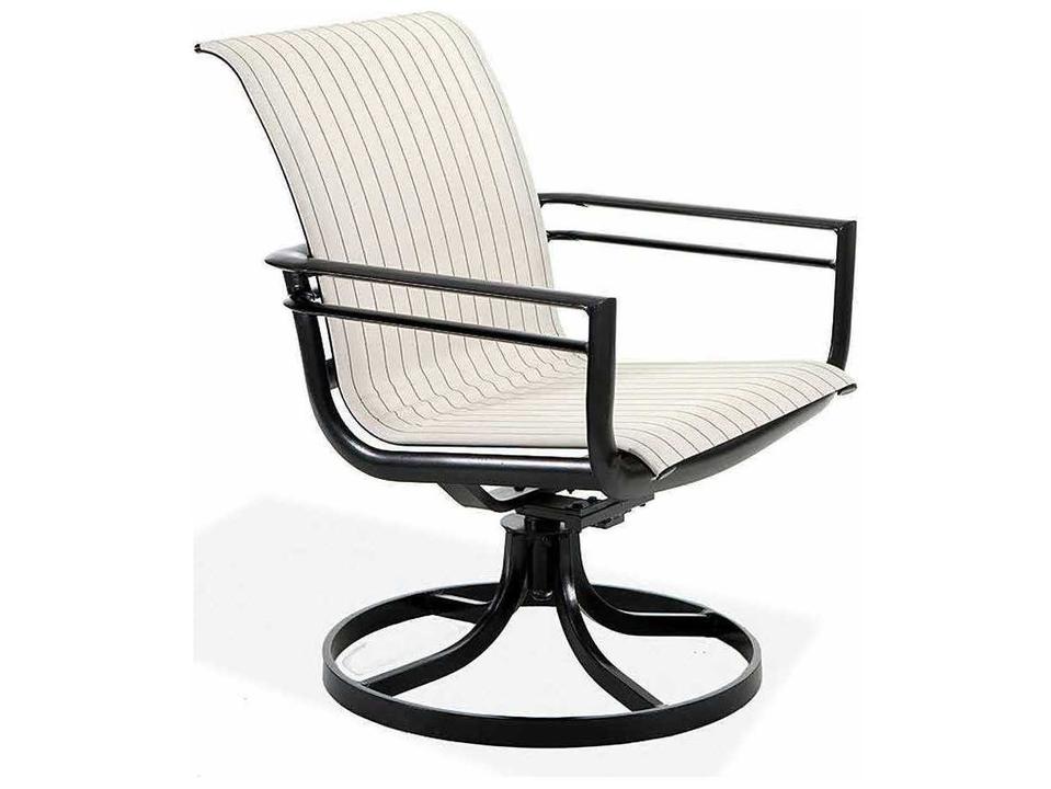Southern Cay Sling Aluminum Swivel Tilt Dining Armchair