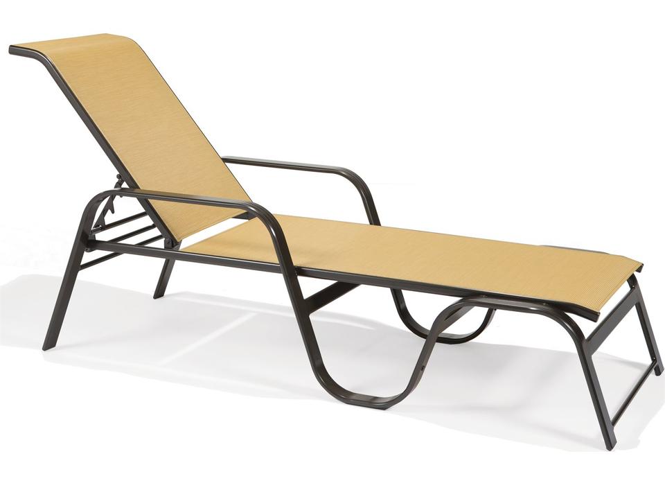 Key West Sling Aluminum Stackable Outdoor Chaise Lounge