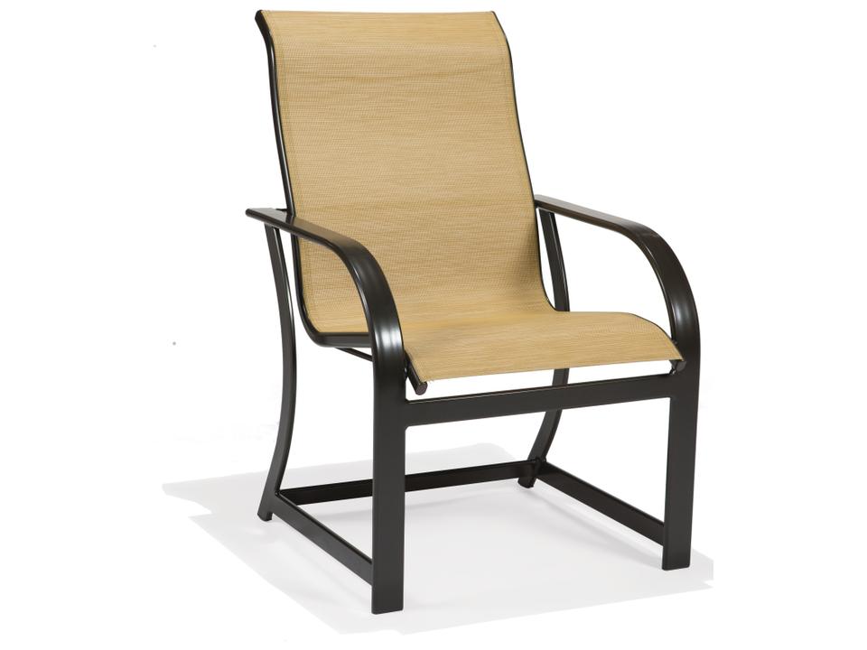 Key West Sling Aluminum High Back Arm Dining Chair