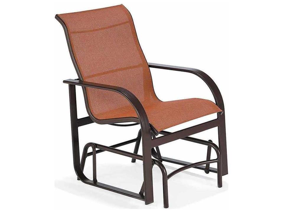Key West Sling Aluminum High Back Gliding Arm Dining Chair
