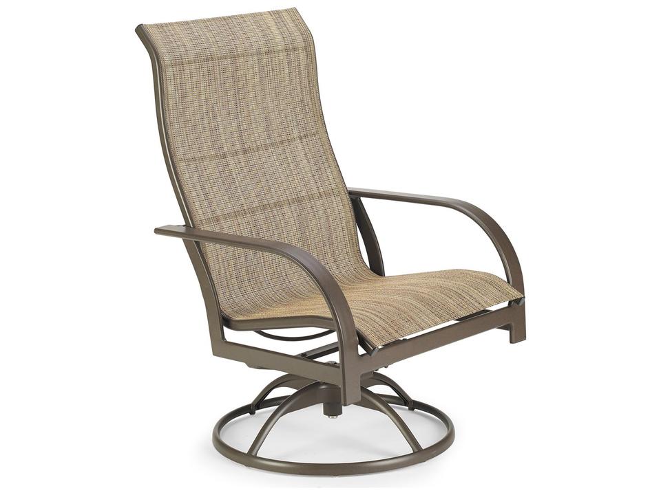 Key West Sling Aluminum Patio Swivel Rocker Lounge Chair