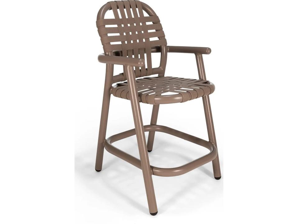Holsen Aluminum Outdoor Bar Stool with Arms