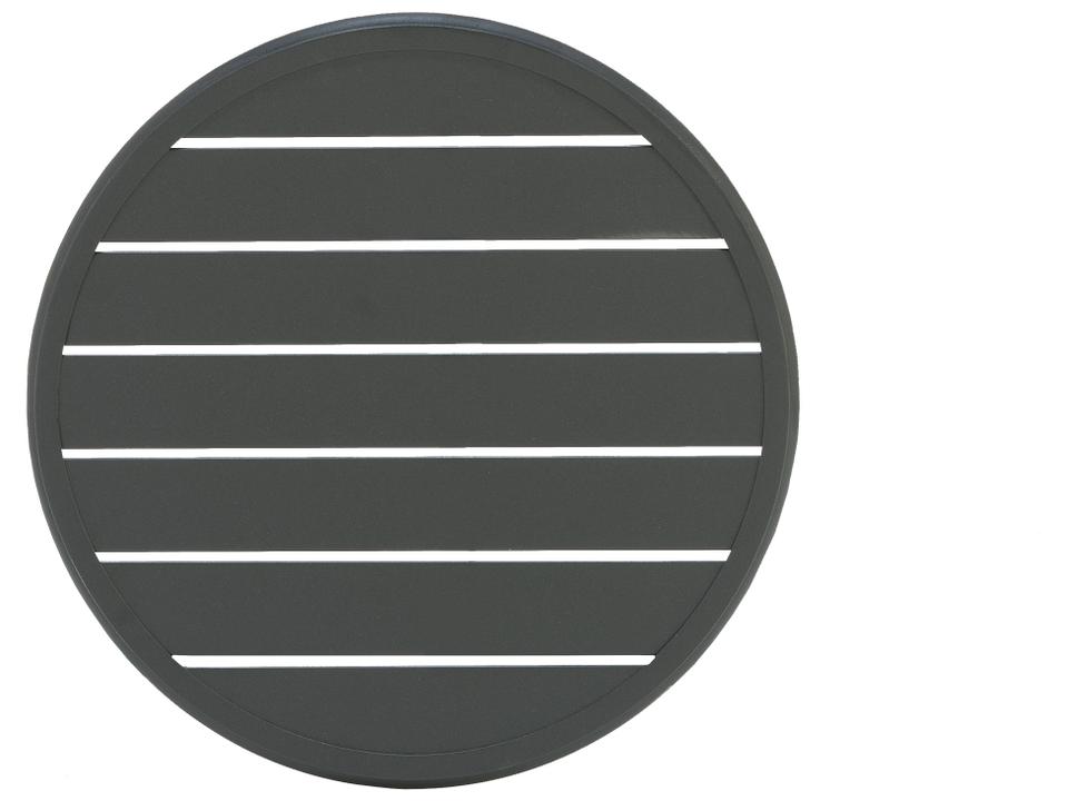 Alternative Slat 24-Inch Round Dining Table Top in Extruded Aluminum