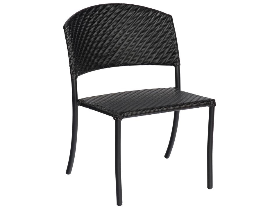 Whitecraft Barlow Wicker Stackable Dining Side Chair in Dark Roast