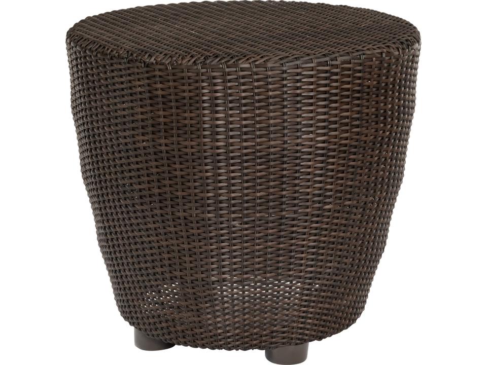 Saddleback Oasis Wicker Outdoor End Table in Coffee