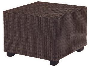 Montecito Wicker Square End Table in Coffee