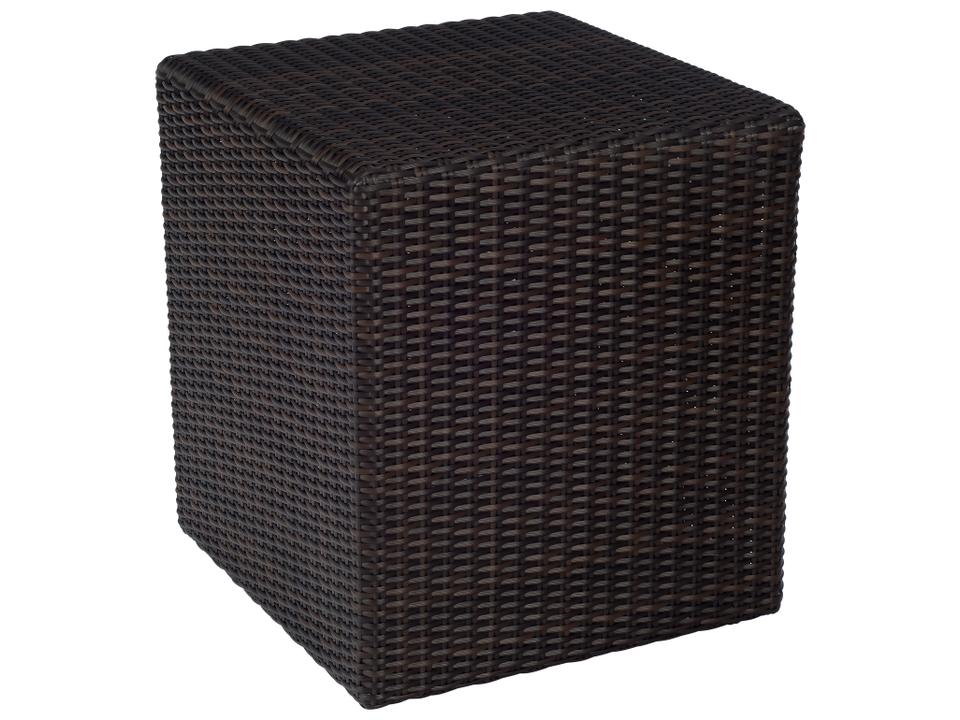 Montecito Wicker Square Bunching Table in Coffee