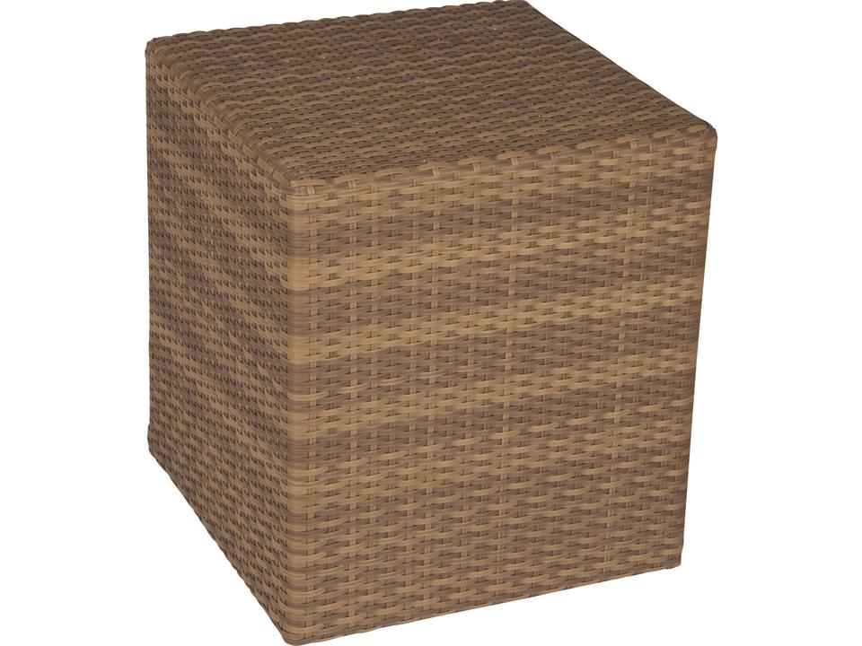 Saddleback Square Wicker Bunching Table